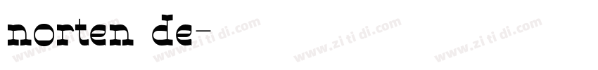 norten de字体转换